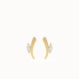 Curvy Marquise Stud Earrings My Store