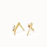 Curvy Marquise Stud Earrings My Store