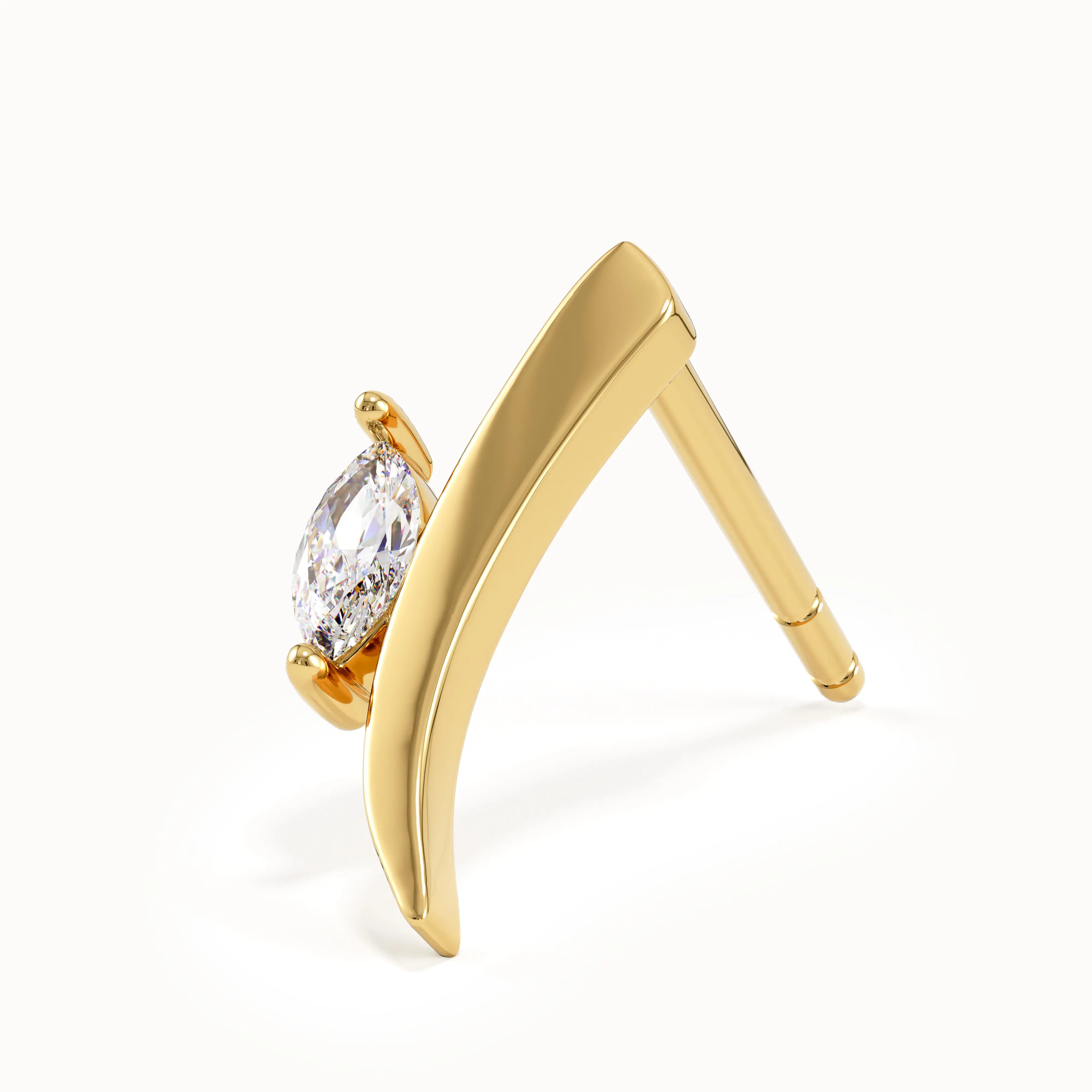 Curvy Marquise Stud Earrings My Store