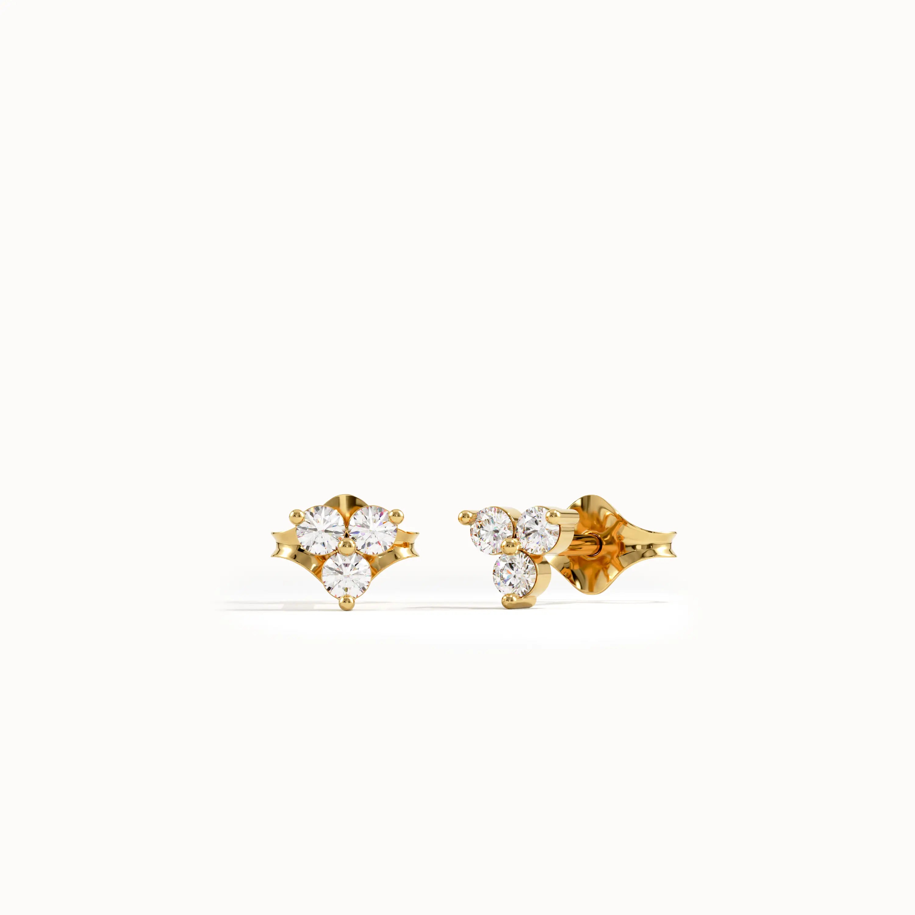 Tiny Trio Stud Earrings - BRENNMORE 
