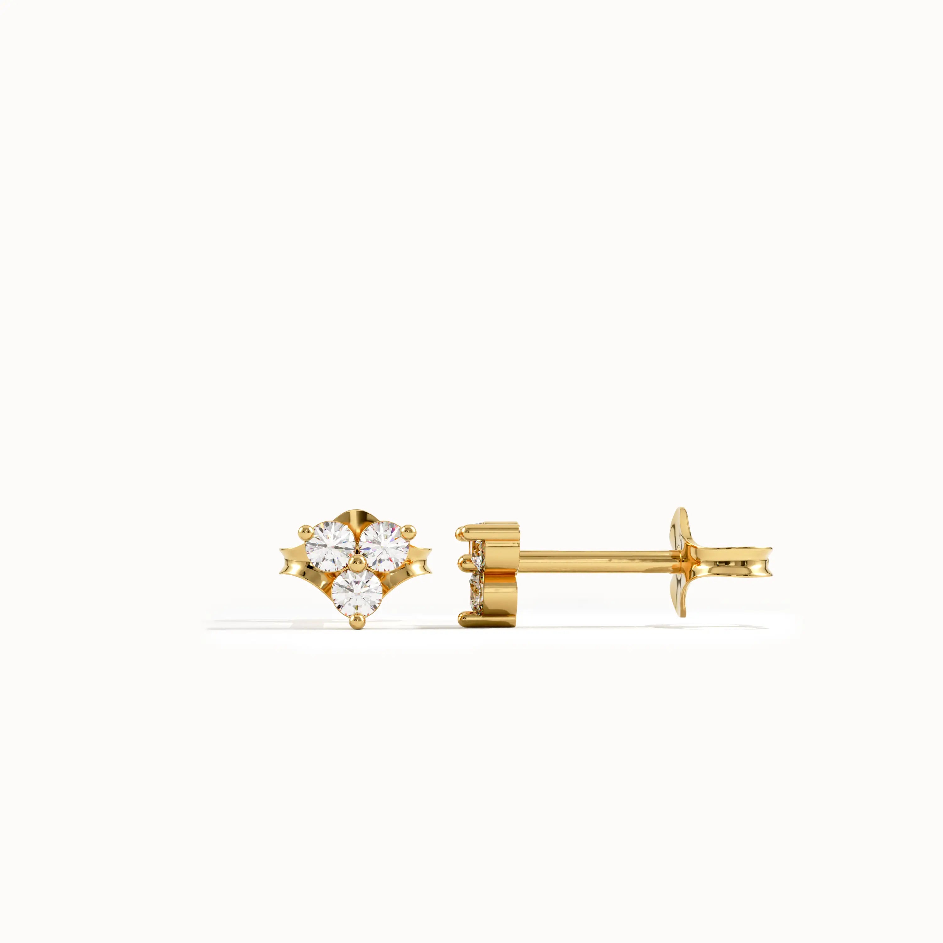 Tiny Trio Stud Earrings - BRENNMORE 