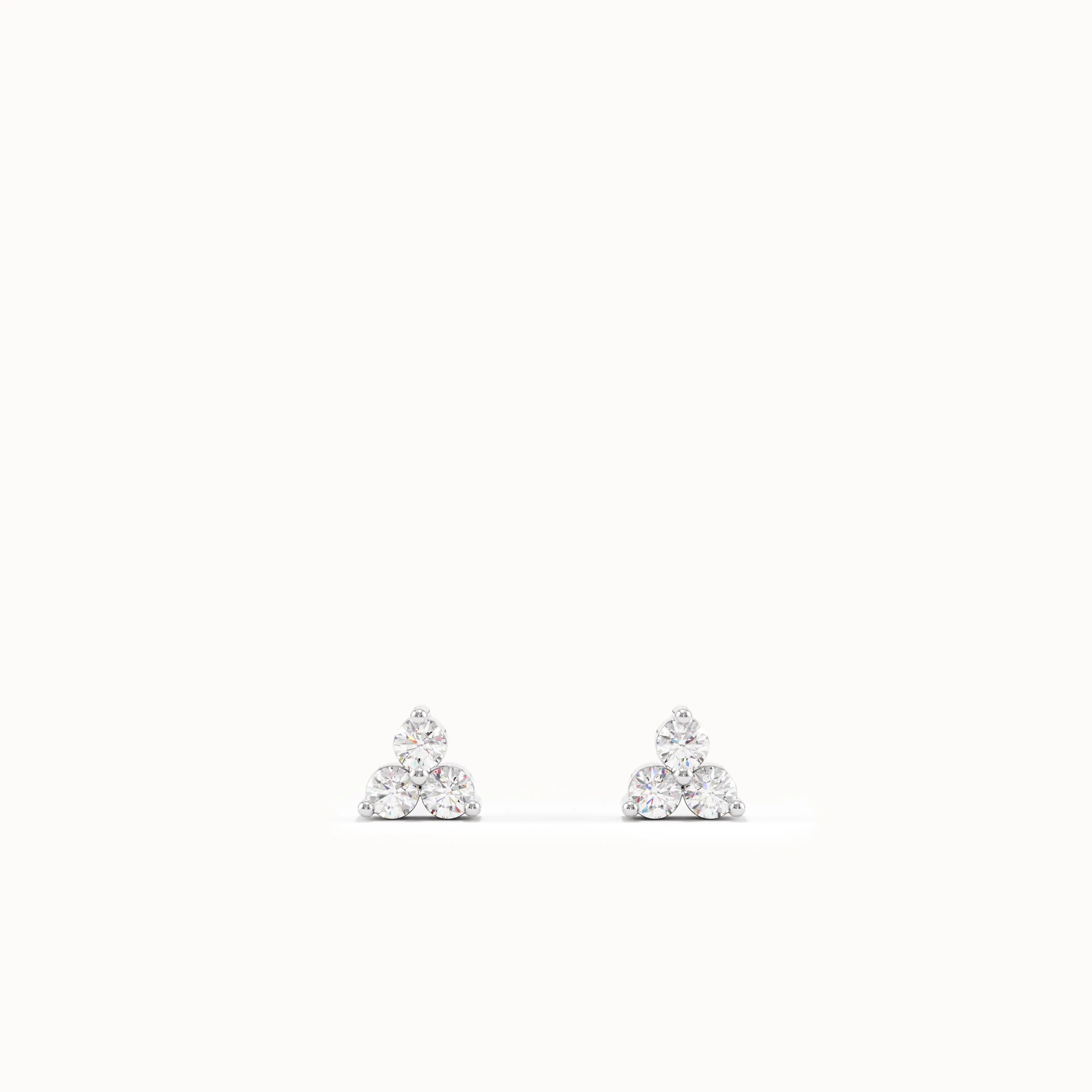 Tiny Trio Stud Earrings