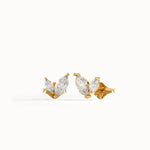 Marquise Leaf Stud Earrings - BRENNMORE 