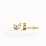 Marquise Leaf Stud Earrings - BRENNMORE 