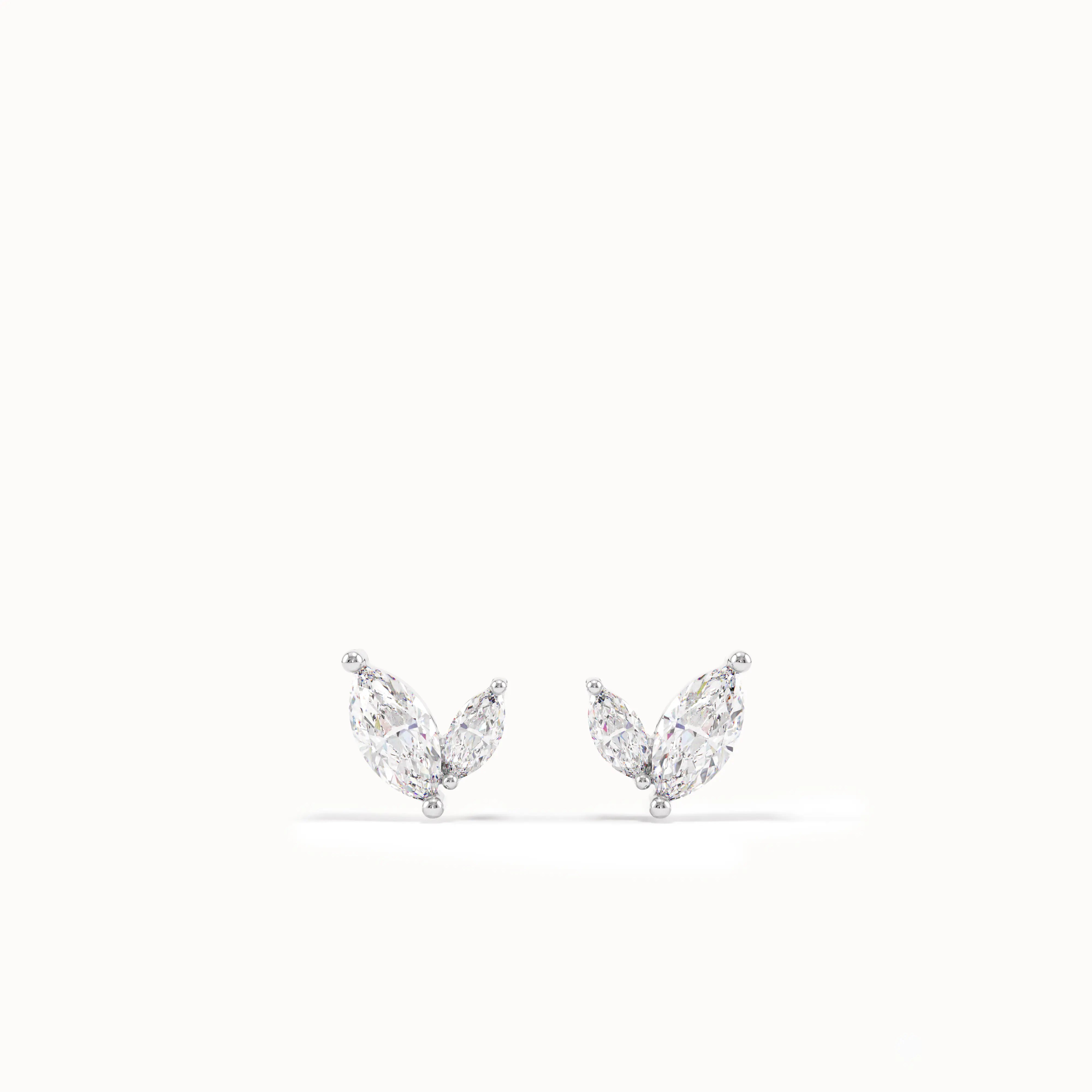 Marquise Leaf Stud Earrings