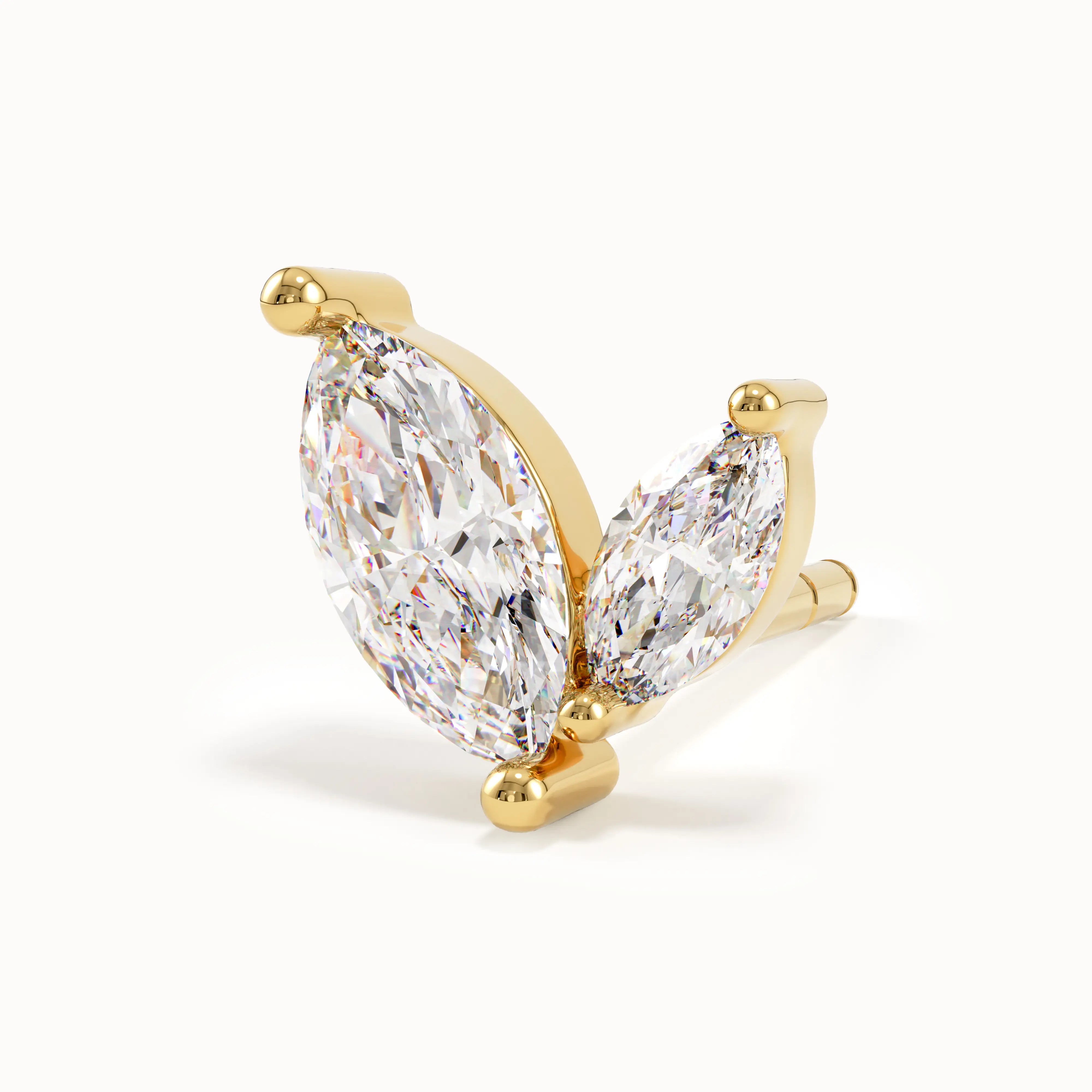 Marquise Leaf Stud Earrings My Store