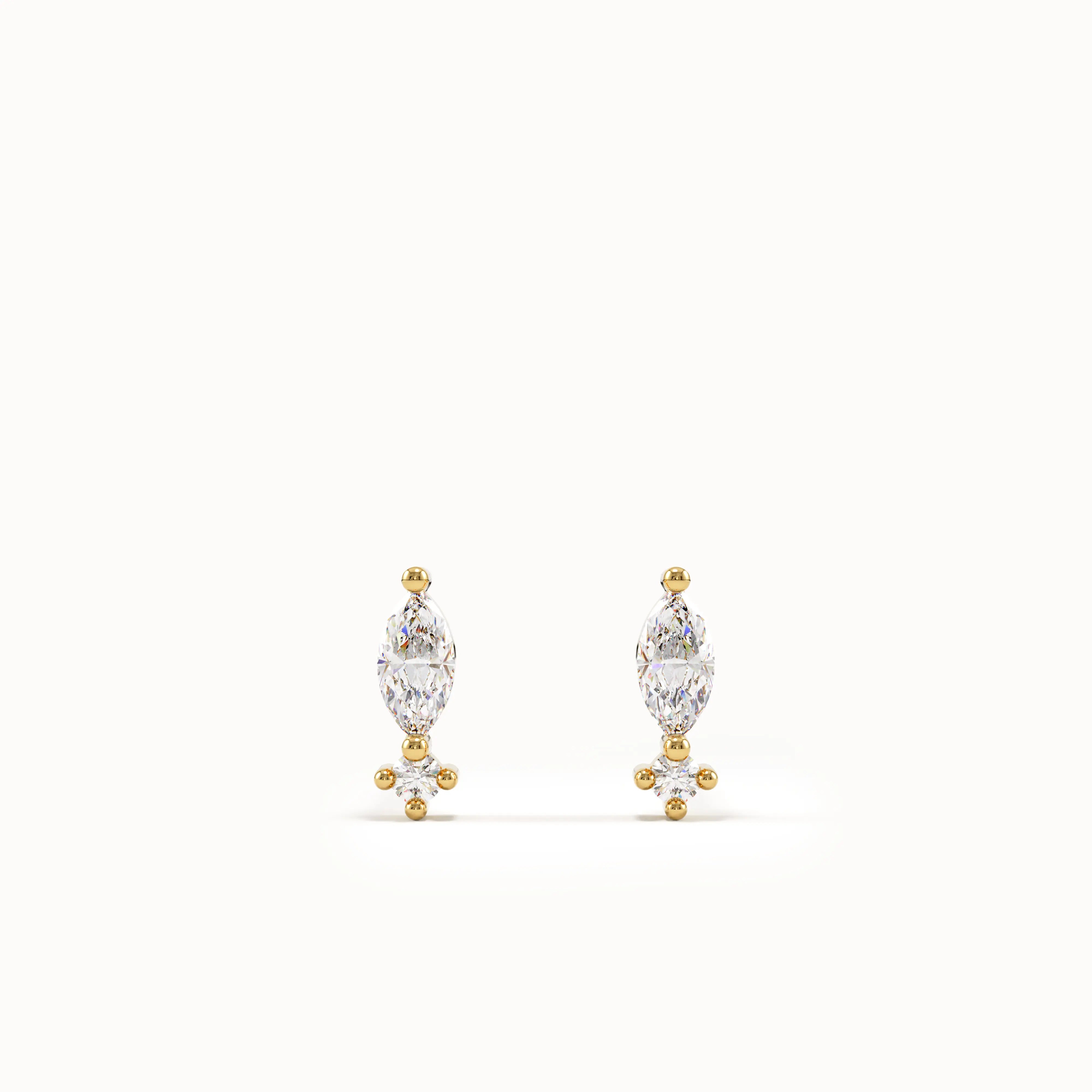 Elongated Stud Earrings My Store