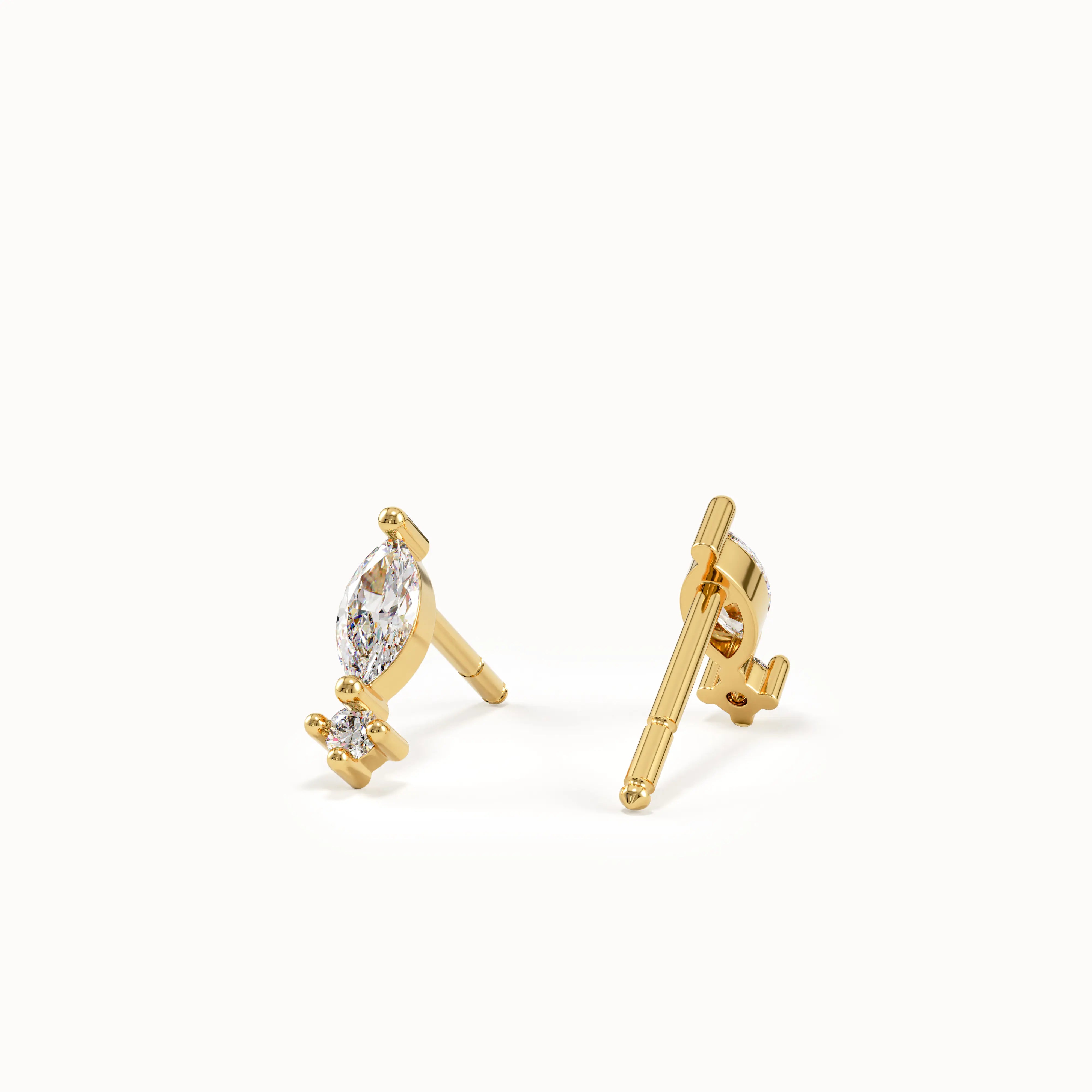 Elongated Stud Earrings My Store