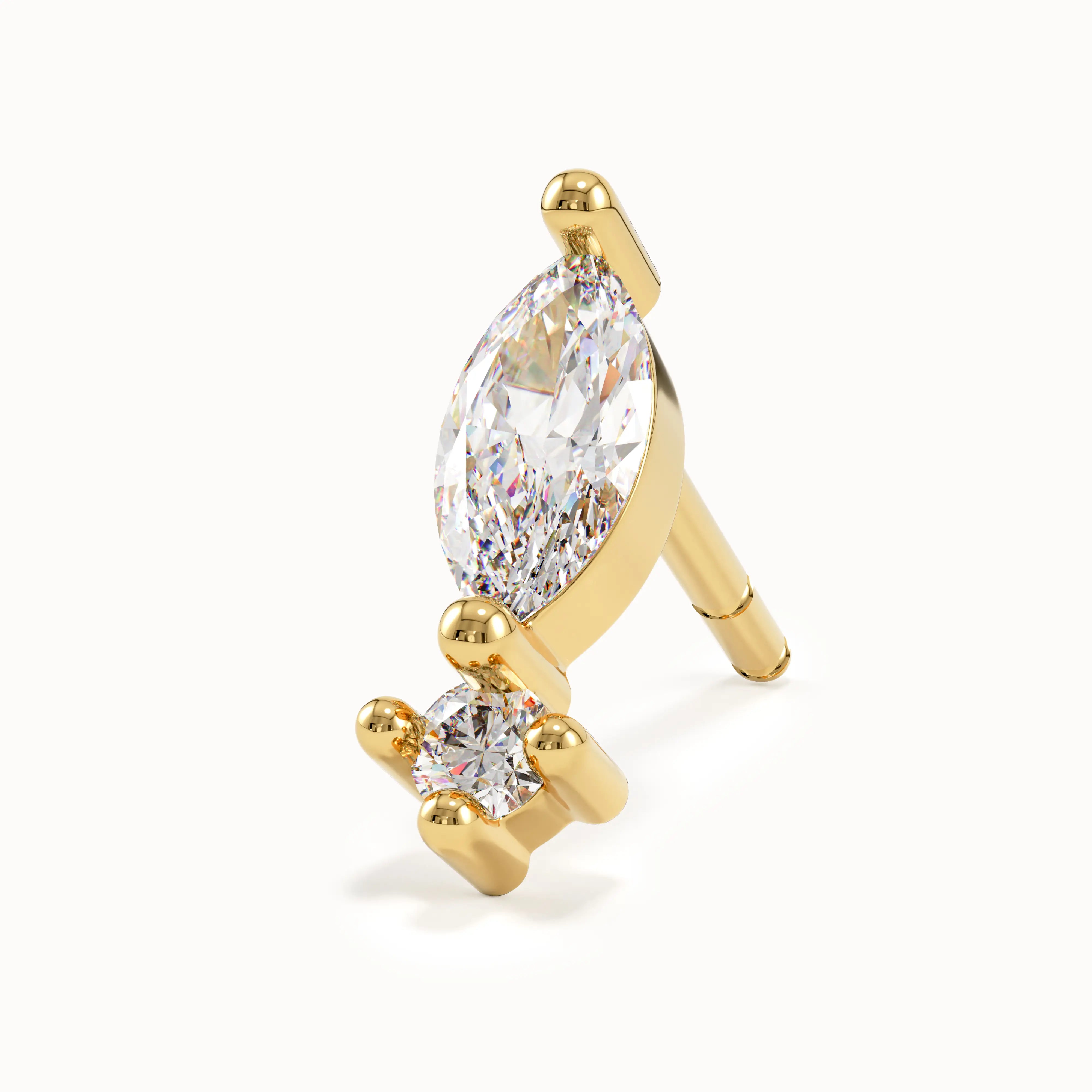 Elongated Stud Earrings My Store