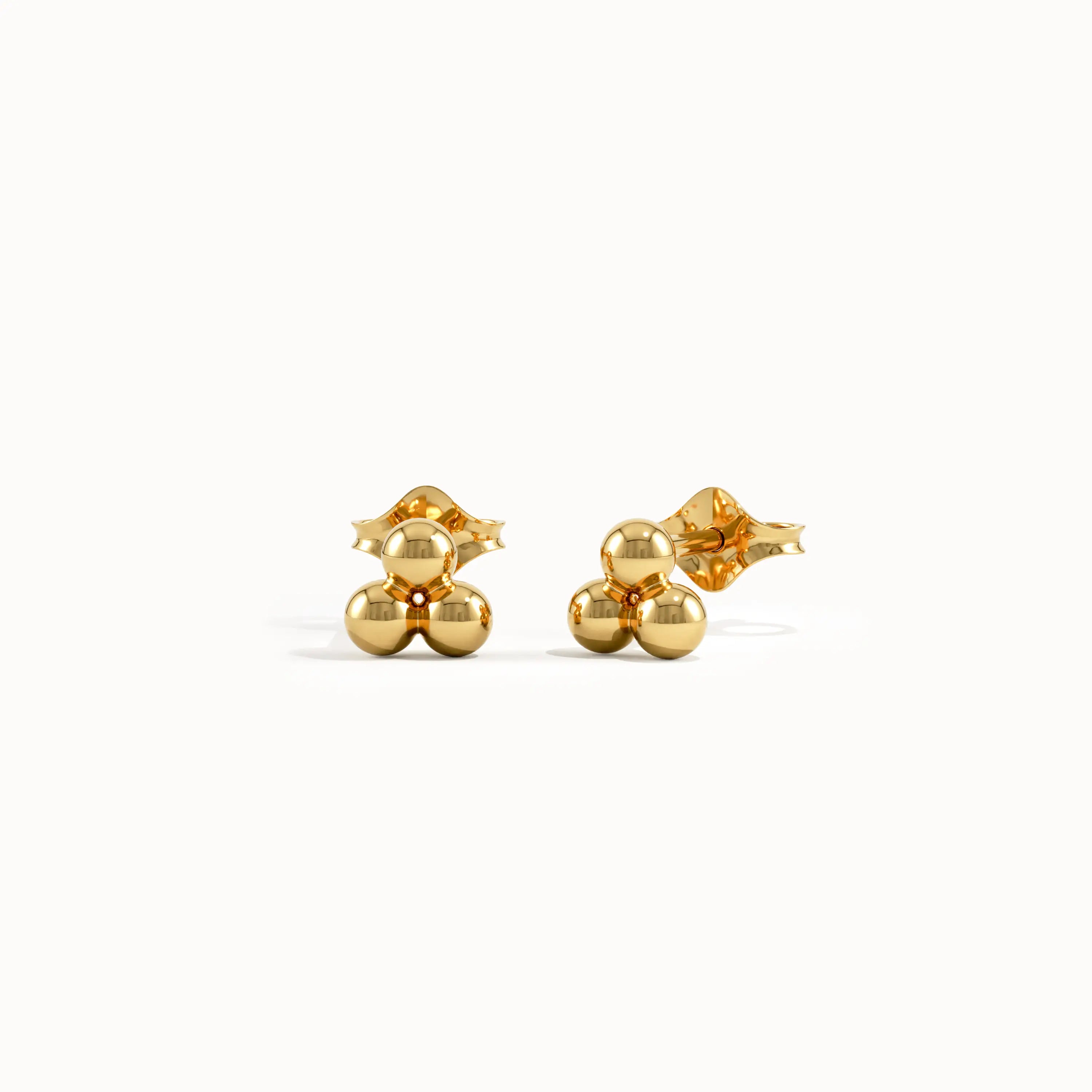 Beaded Trio Stud Earrings - BRENNMORE 