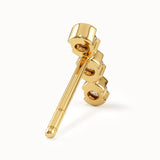 Trio Half Bezel Stud Earrings My Store