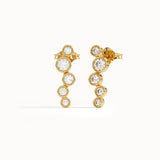 Cluster Bezel Stud Earrings - BRENNMORE 
