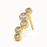 Cluster Bezel Stud Earrings My Store