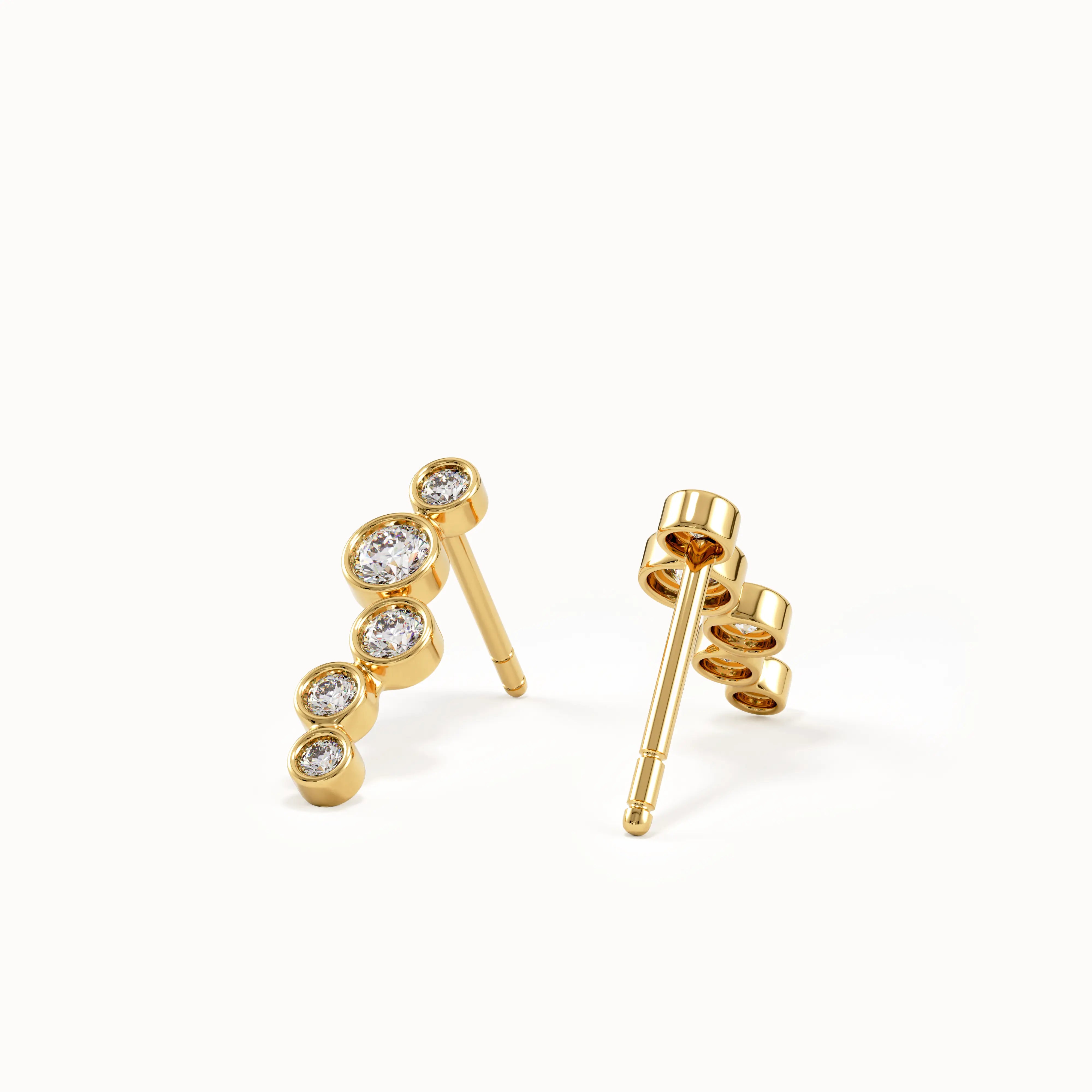 Cluster Bezel Stud Earrings My Store