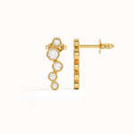 Cluster Bezel Stud Earrings - BRENNMORE 