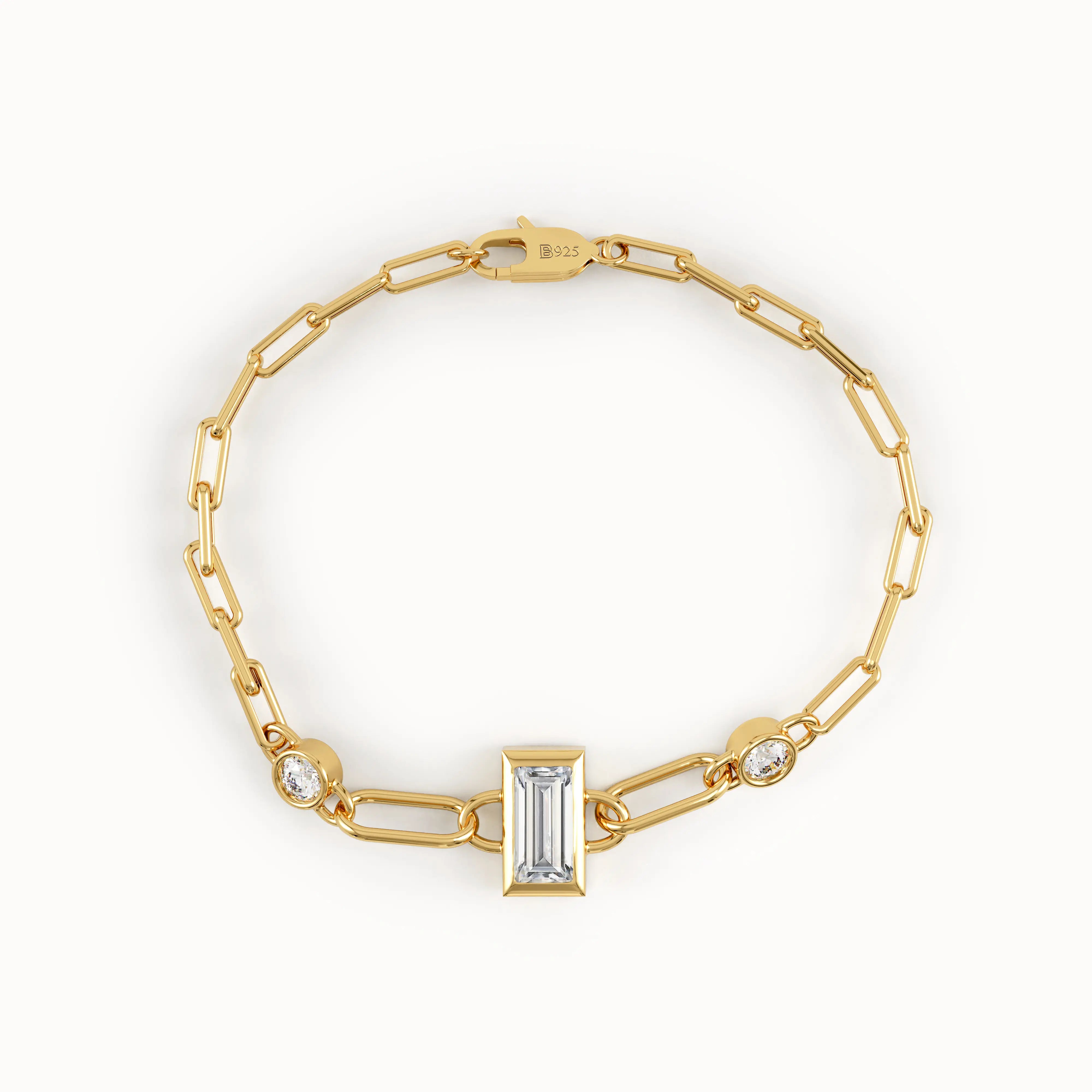 Bezel Baguette Bracelet My Store