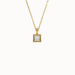 Princess Solitaire Necklace - BRENNMORE 