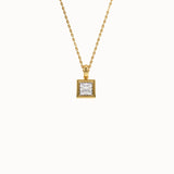 Princess Solitaire Necklace - BRENNMORE 