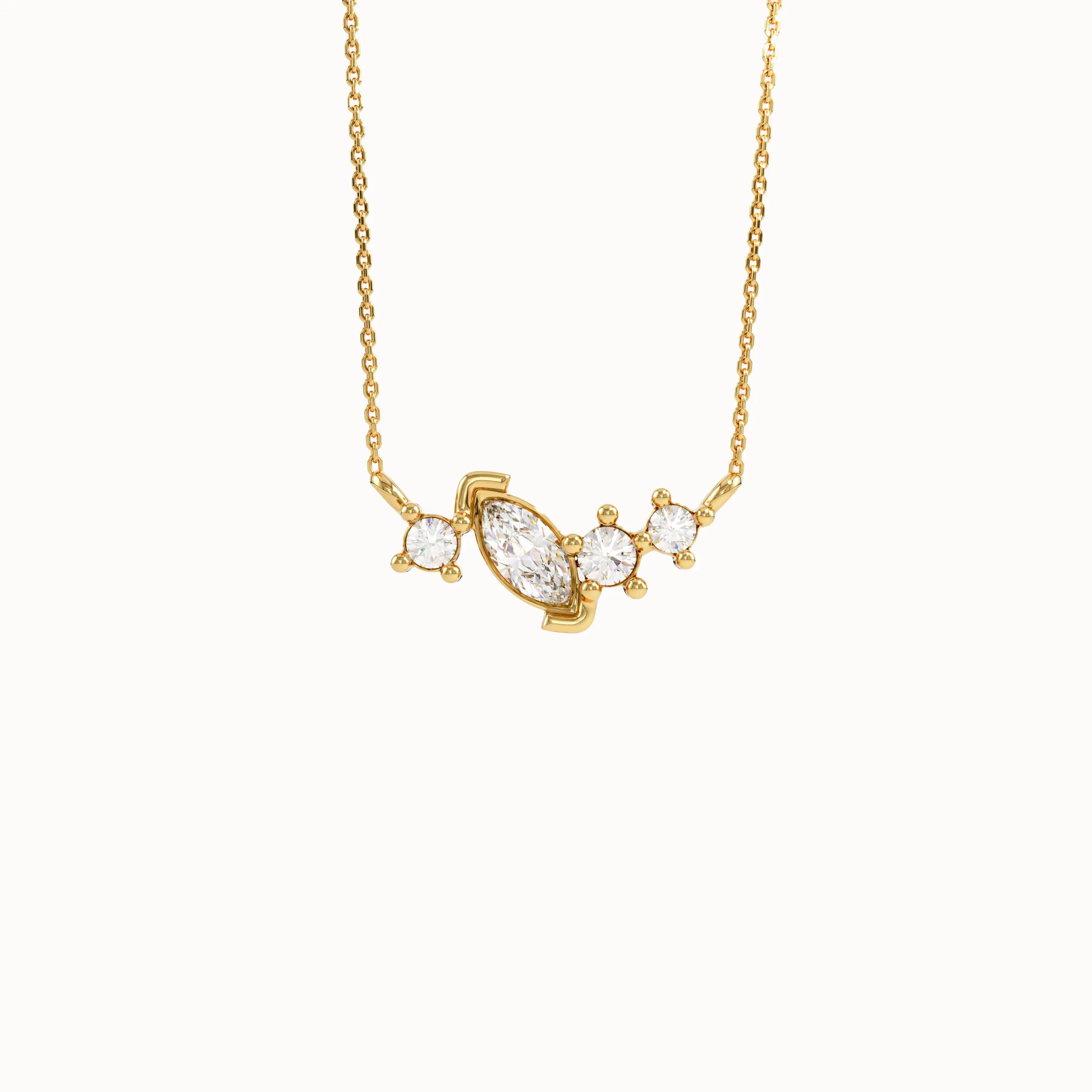 Cluster Diamond Necklace - BRENNMORE 