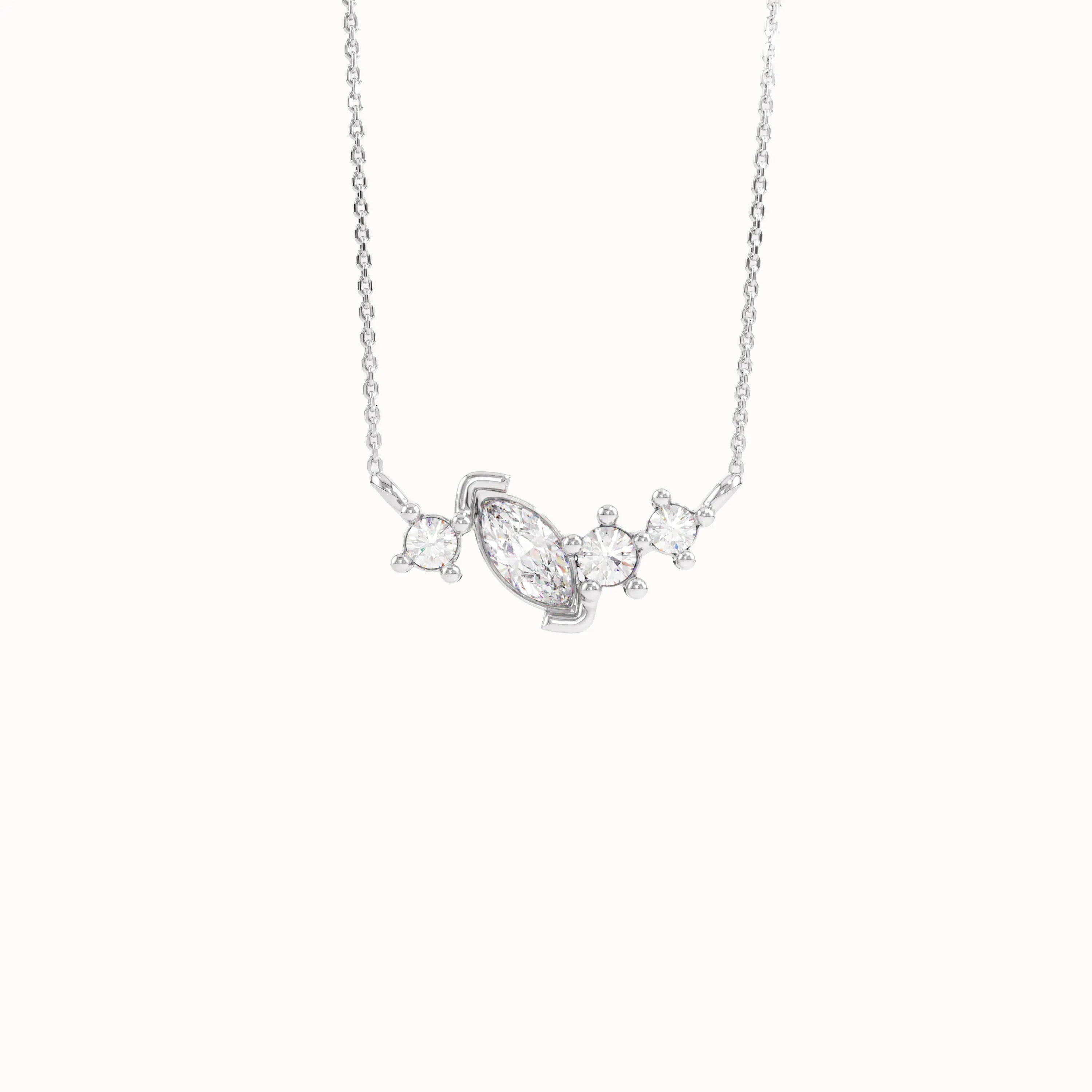 Cluster Diamond Necklace