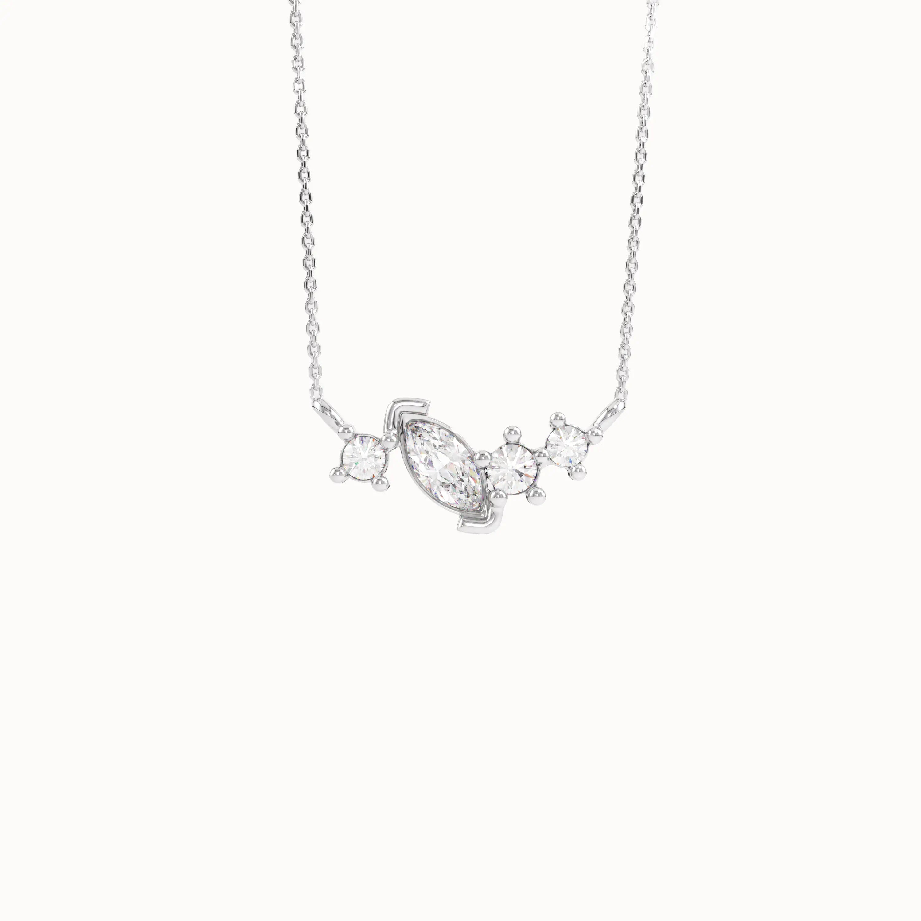Cluster Diamond Necklace - BRENNMORE 