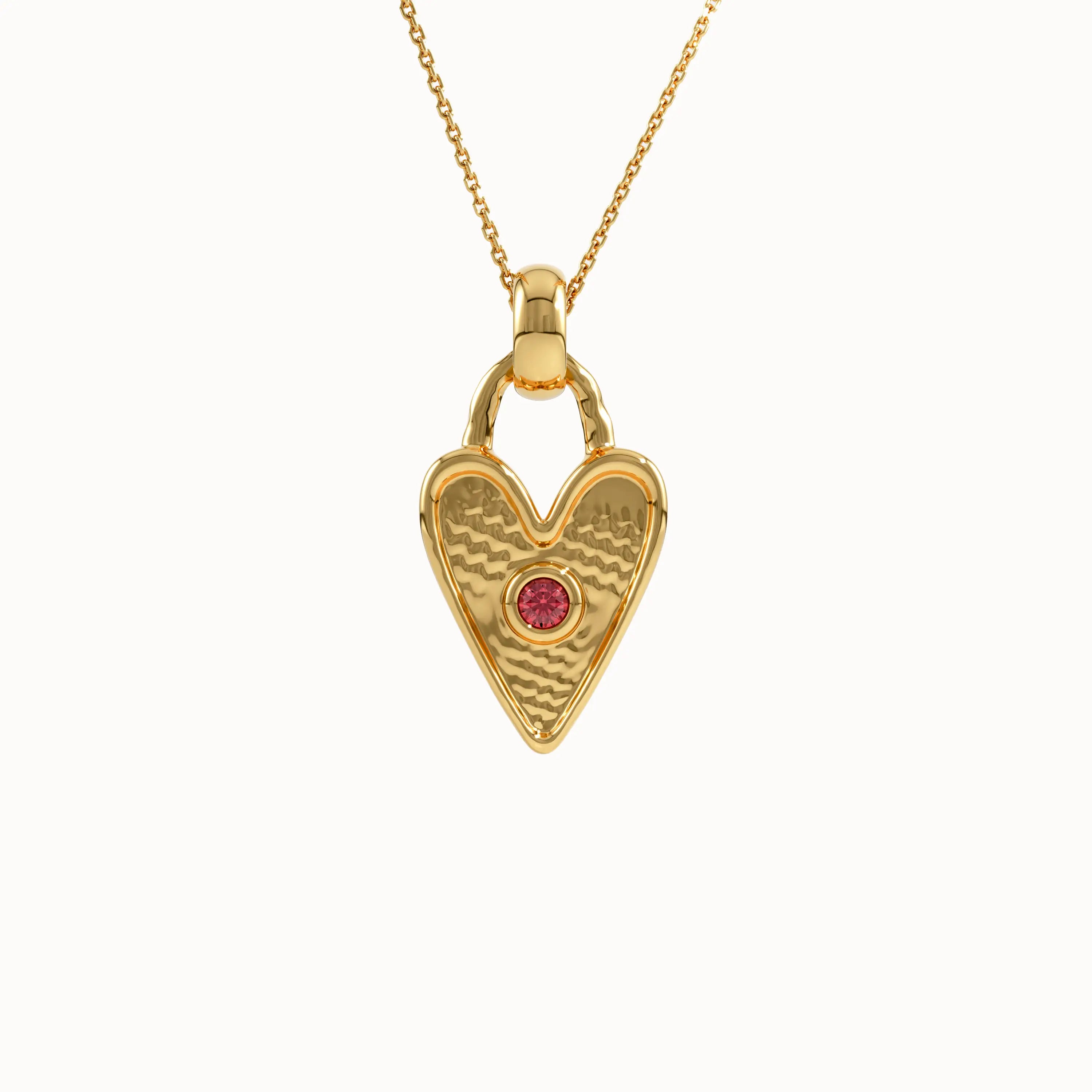 Birthstone Heart Necklace - BRENNMORE 