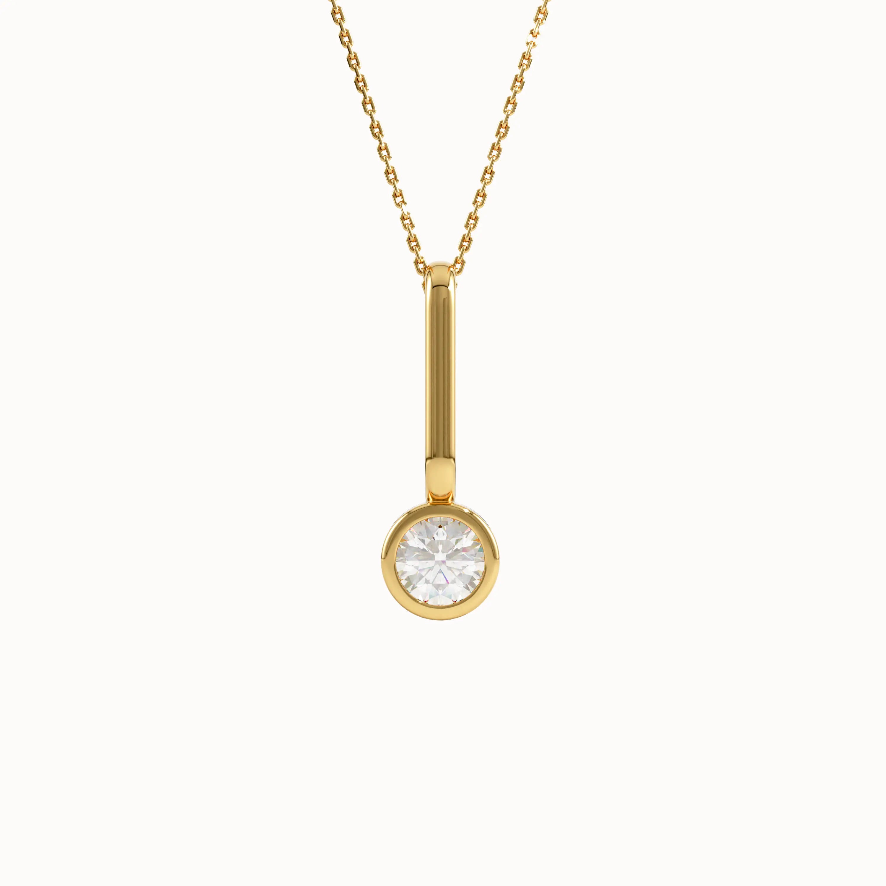 Solo Diamond Pendant Necklace - BRENNMORE 