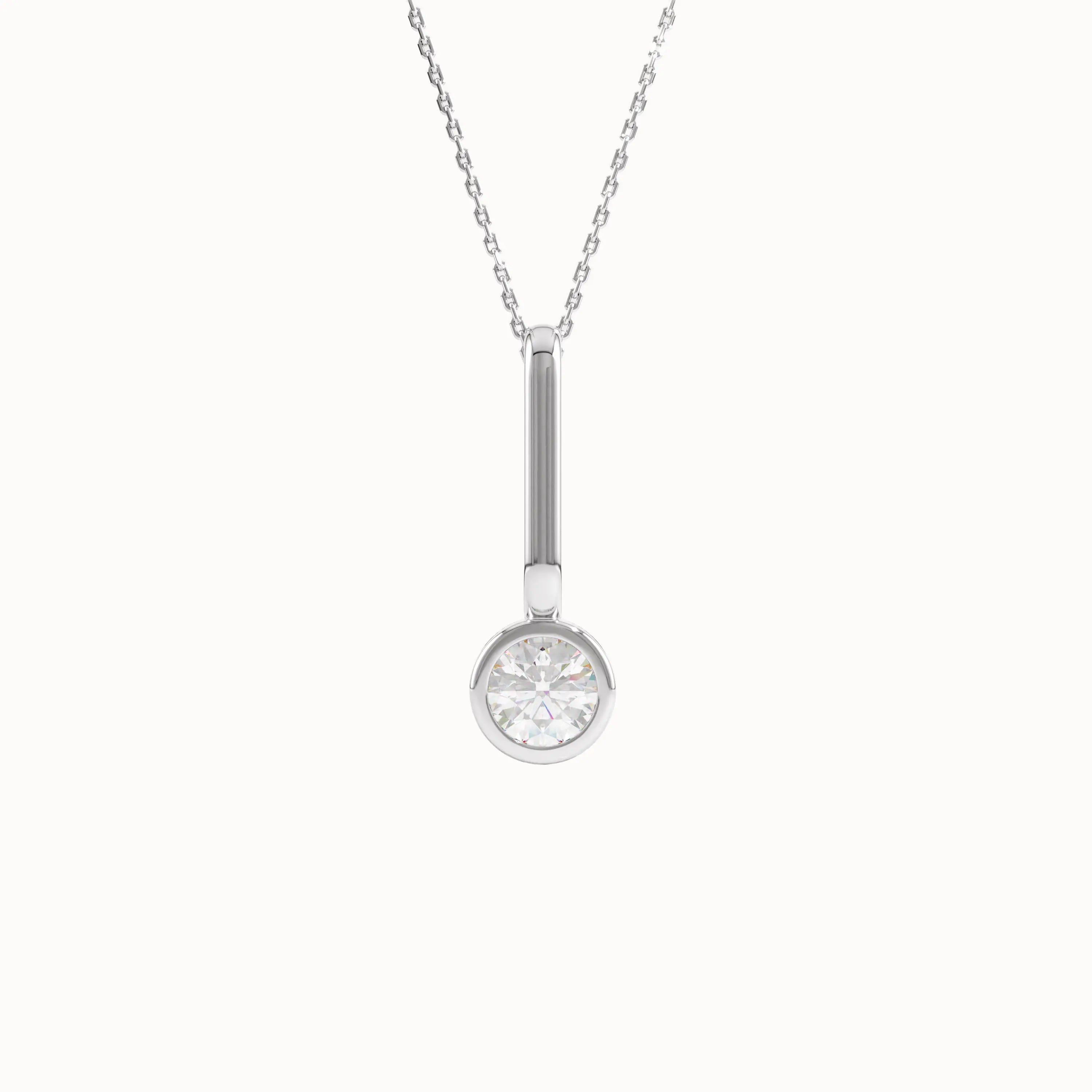 Solo Diamond Pendant Necklace