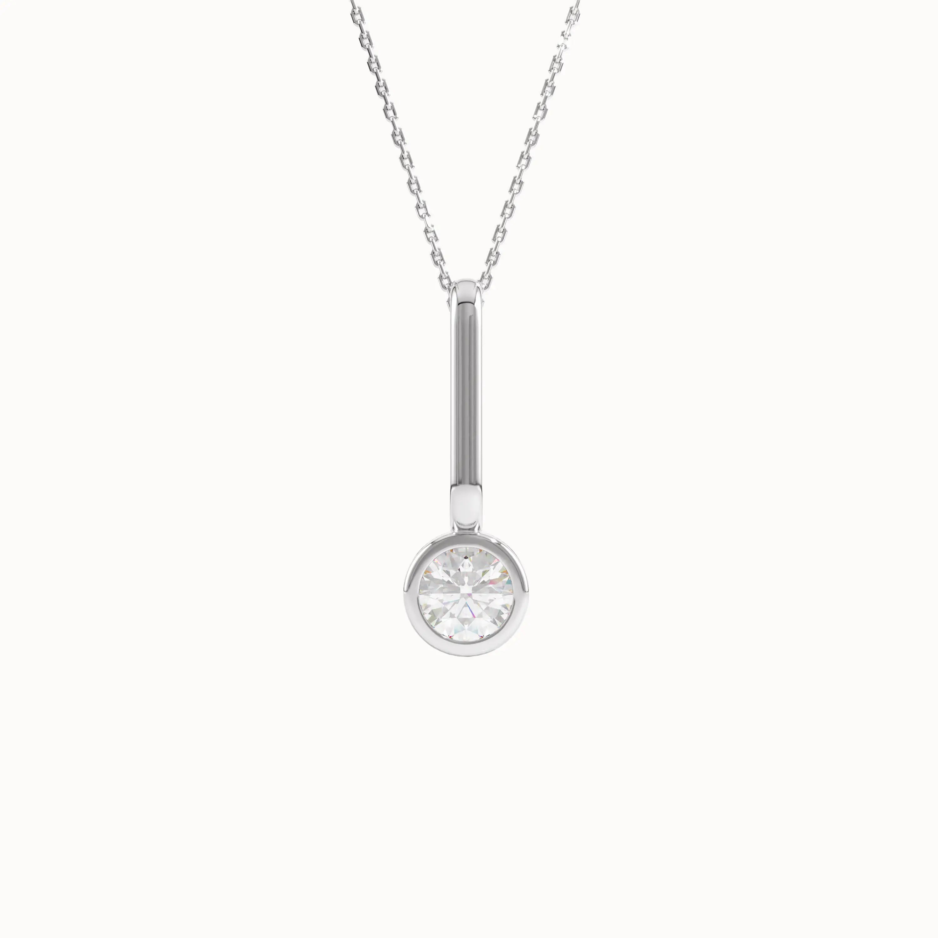 Solo Diamond Pendant Necklace - BRENNMORE 