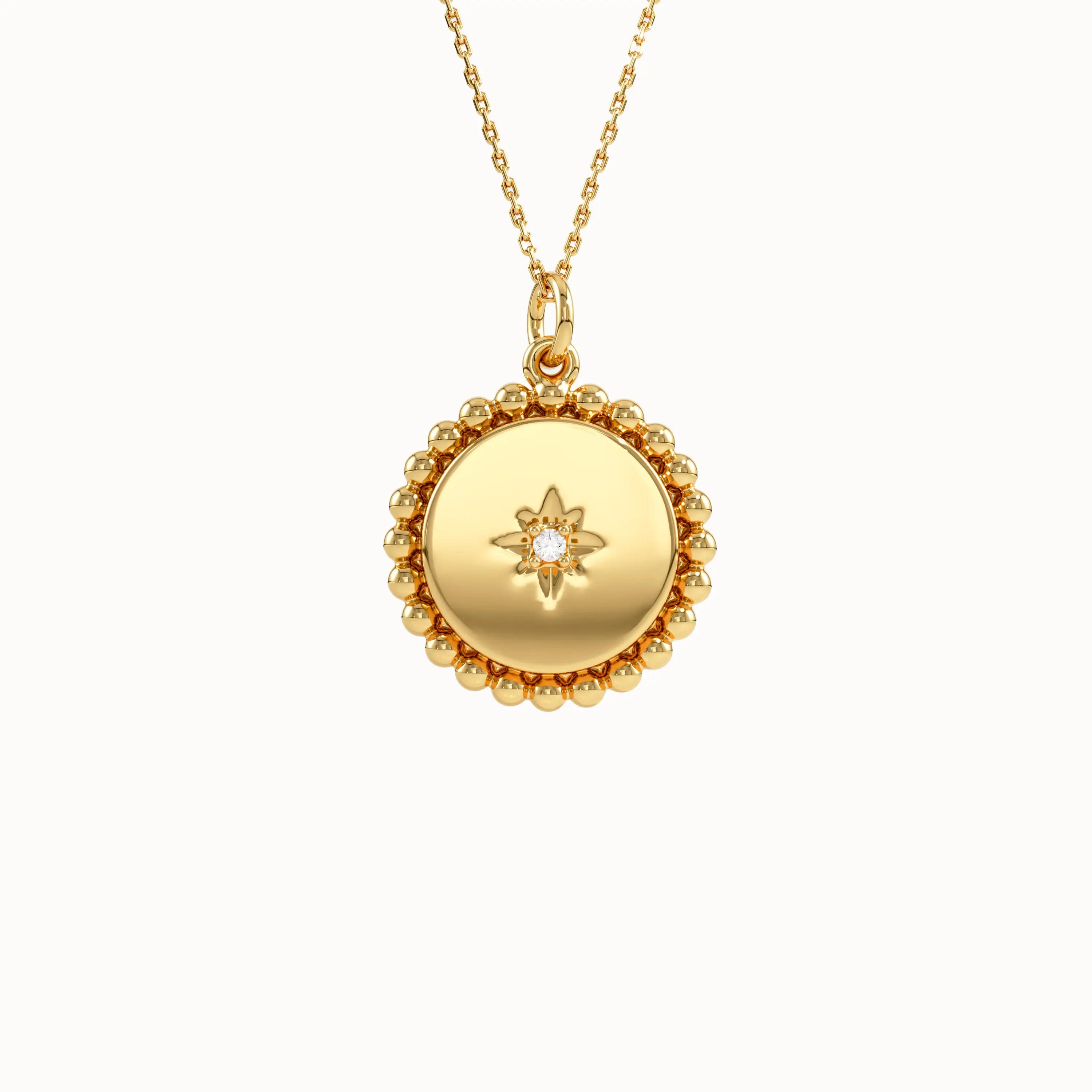 Beaded Coin Necklace - BRENNMORE 