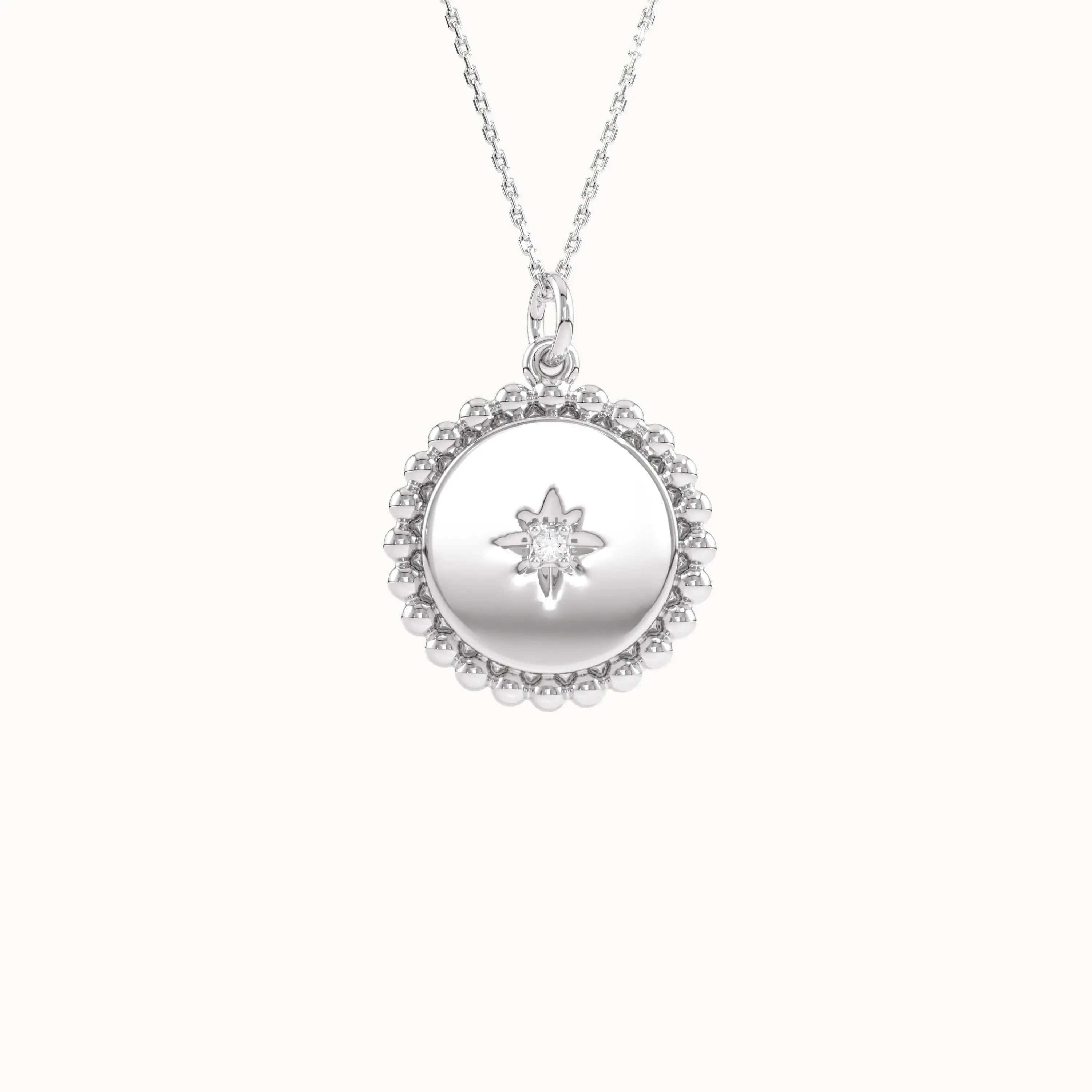 Beaded Coin Necklace - BRENNMORE 