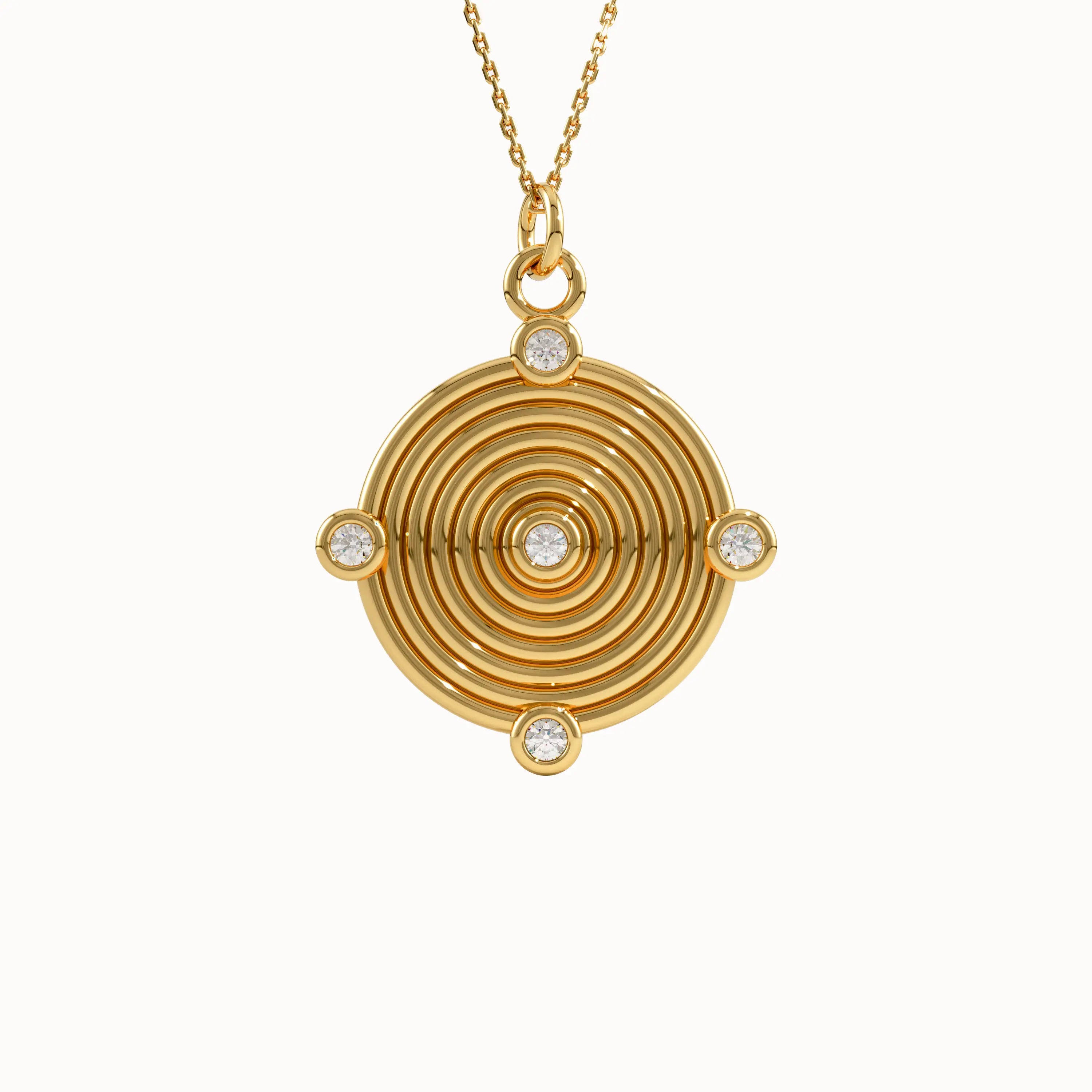 Circles Round Pendant Necklace - BRENNMORE 