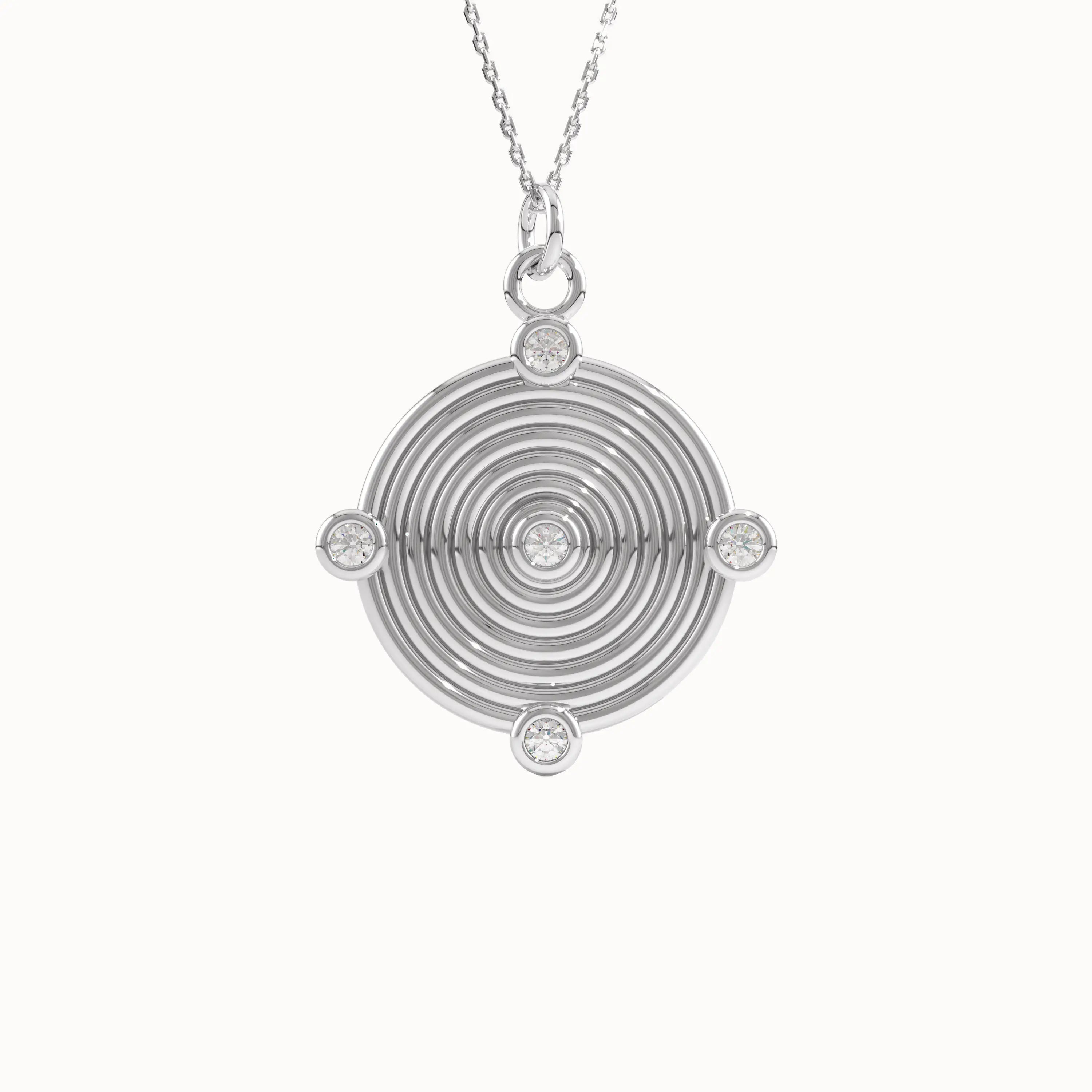 Circles Round Pendant Necklace - BRENNMORE 
