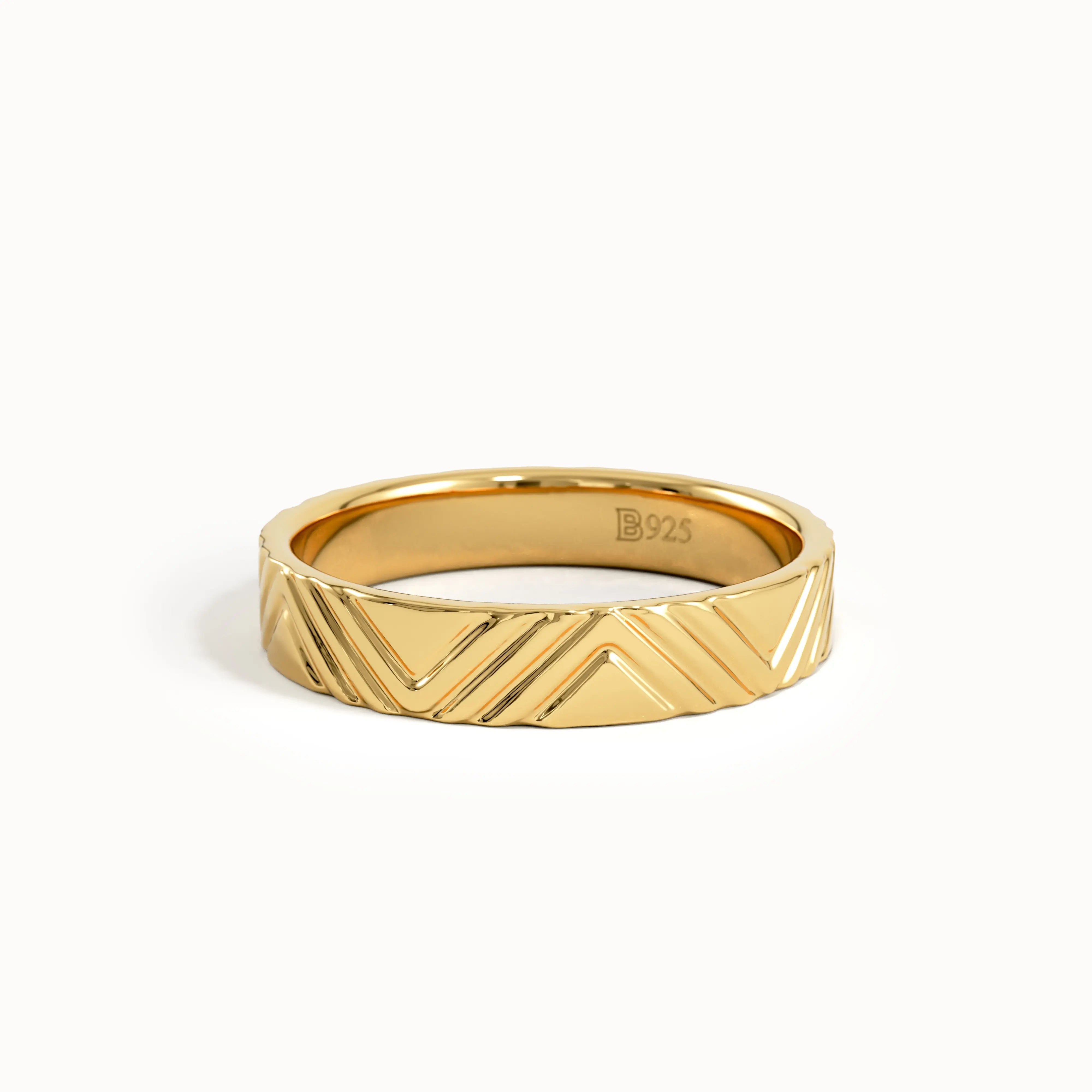 Geometric Lines Wedding Band My Store