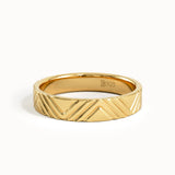 Geometric Lines Wedding Band My Store