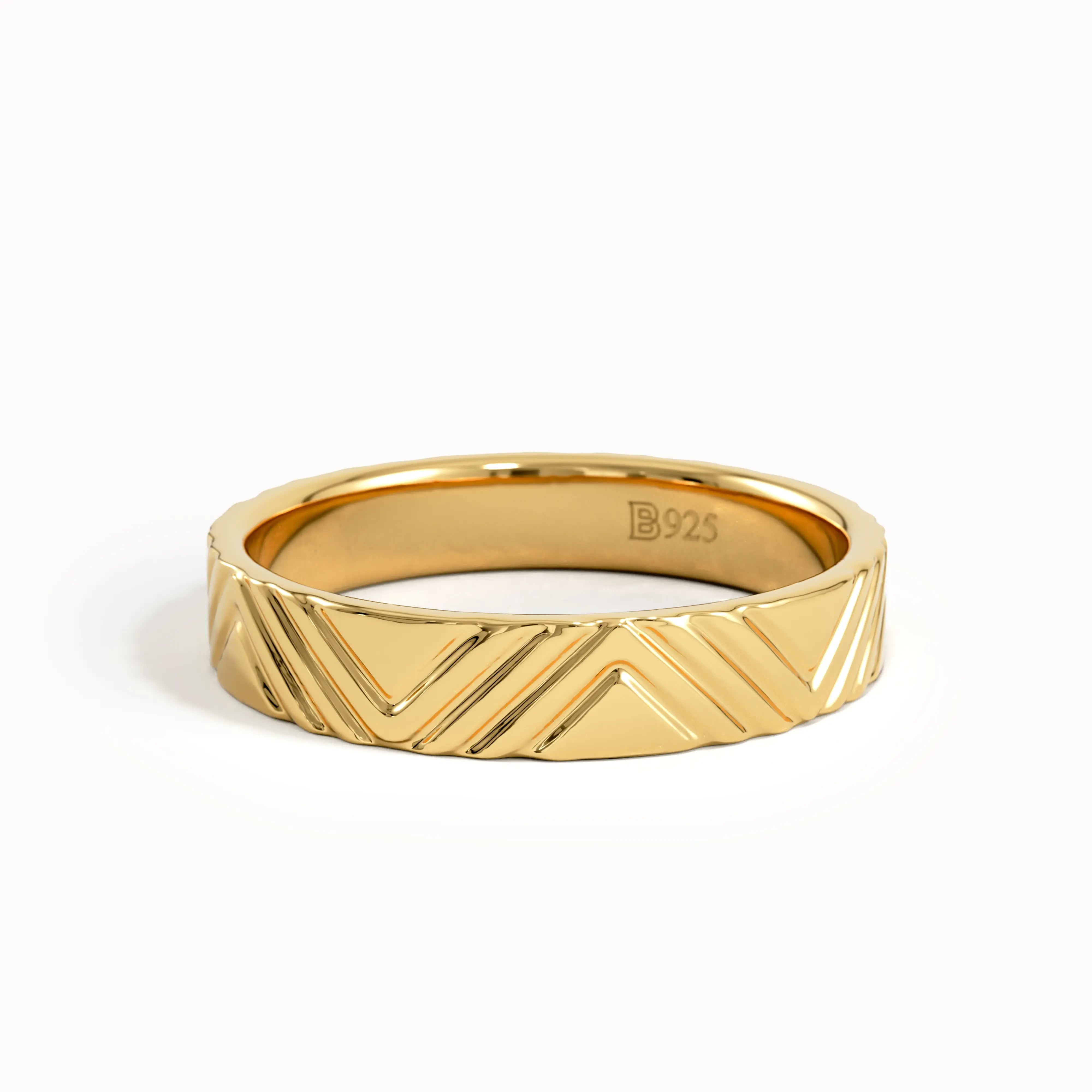 Geometric Lines Wedding Band My Store