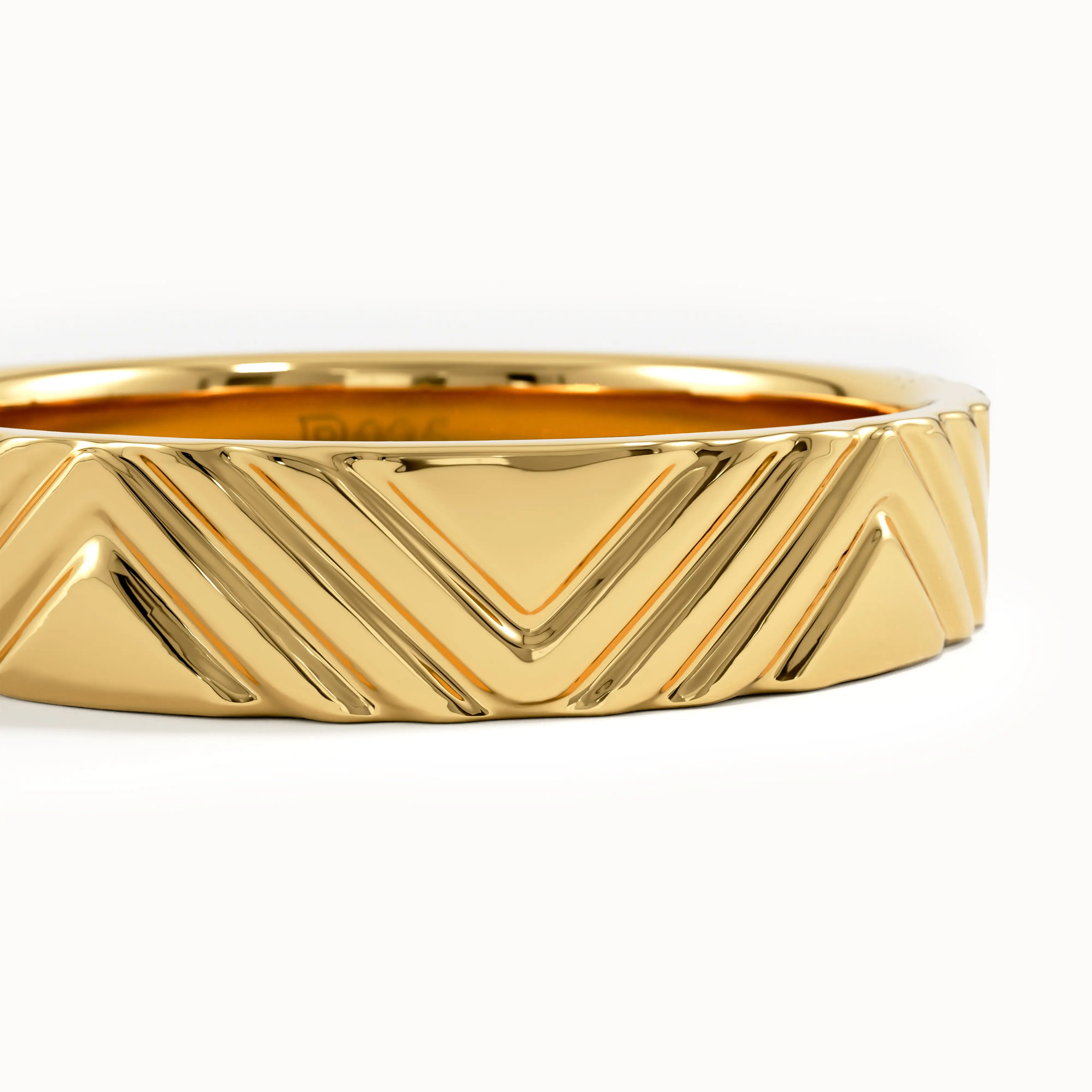 Geometric Lines Wedding Band My Store