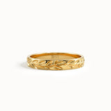 Leaf Patterned Wedding Band - BRENNMORE 