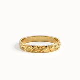Leaf Patterned Wedding Band - BRENNMORE 