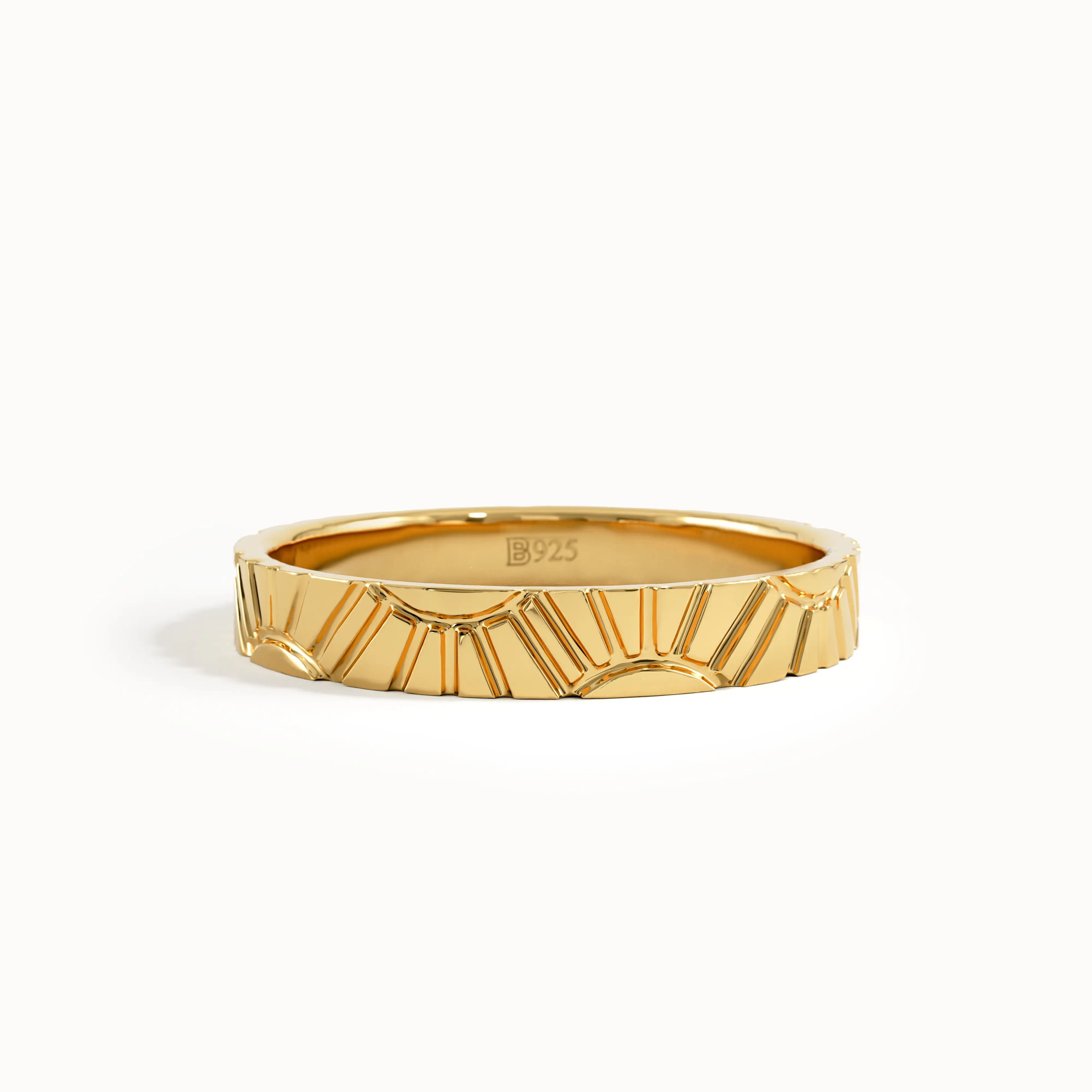 Sun Patterned Wedding Band My Store