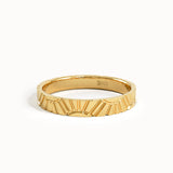 Sun Patterned Wedding Band