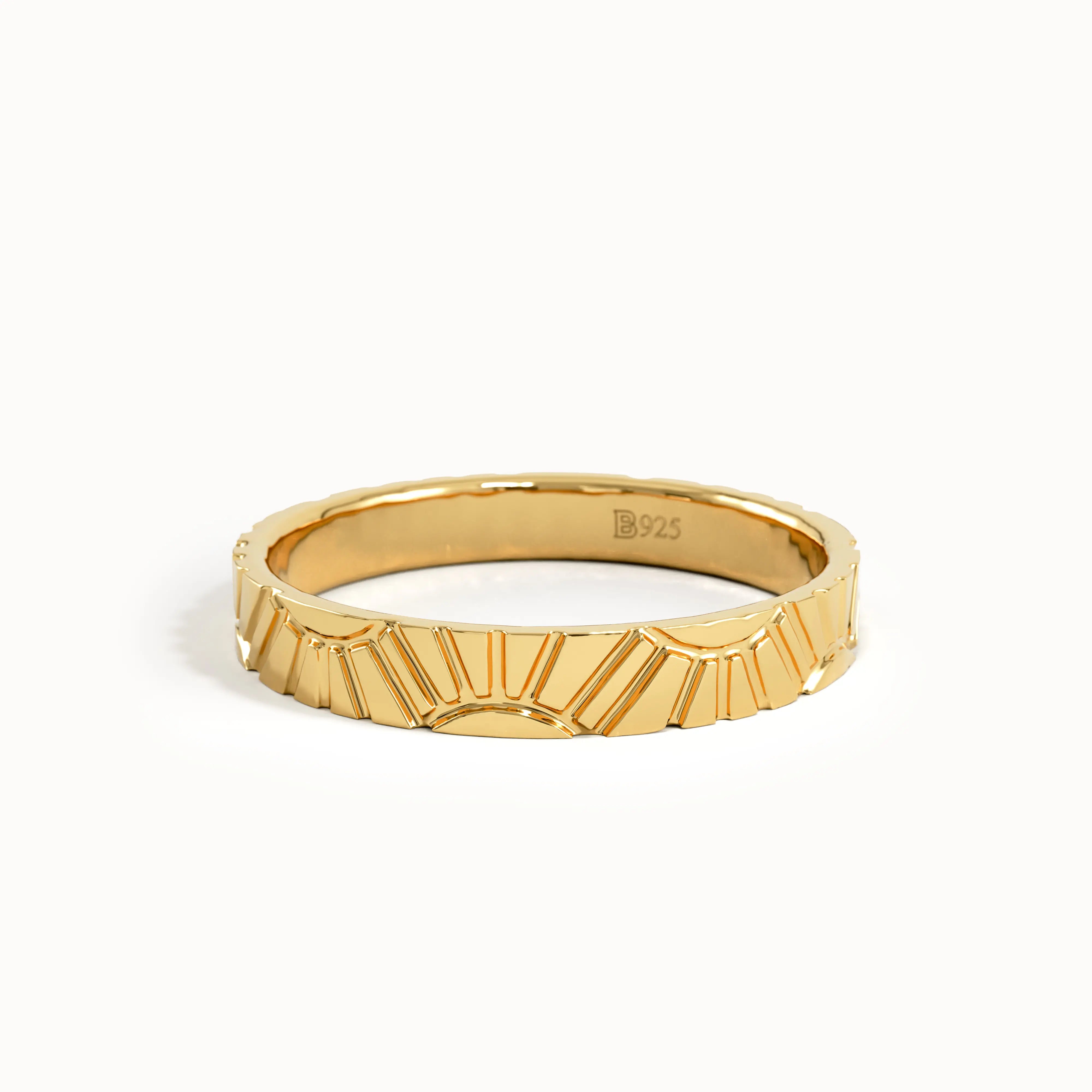 Sun Patterned Wedding Band My Store