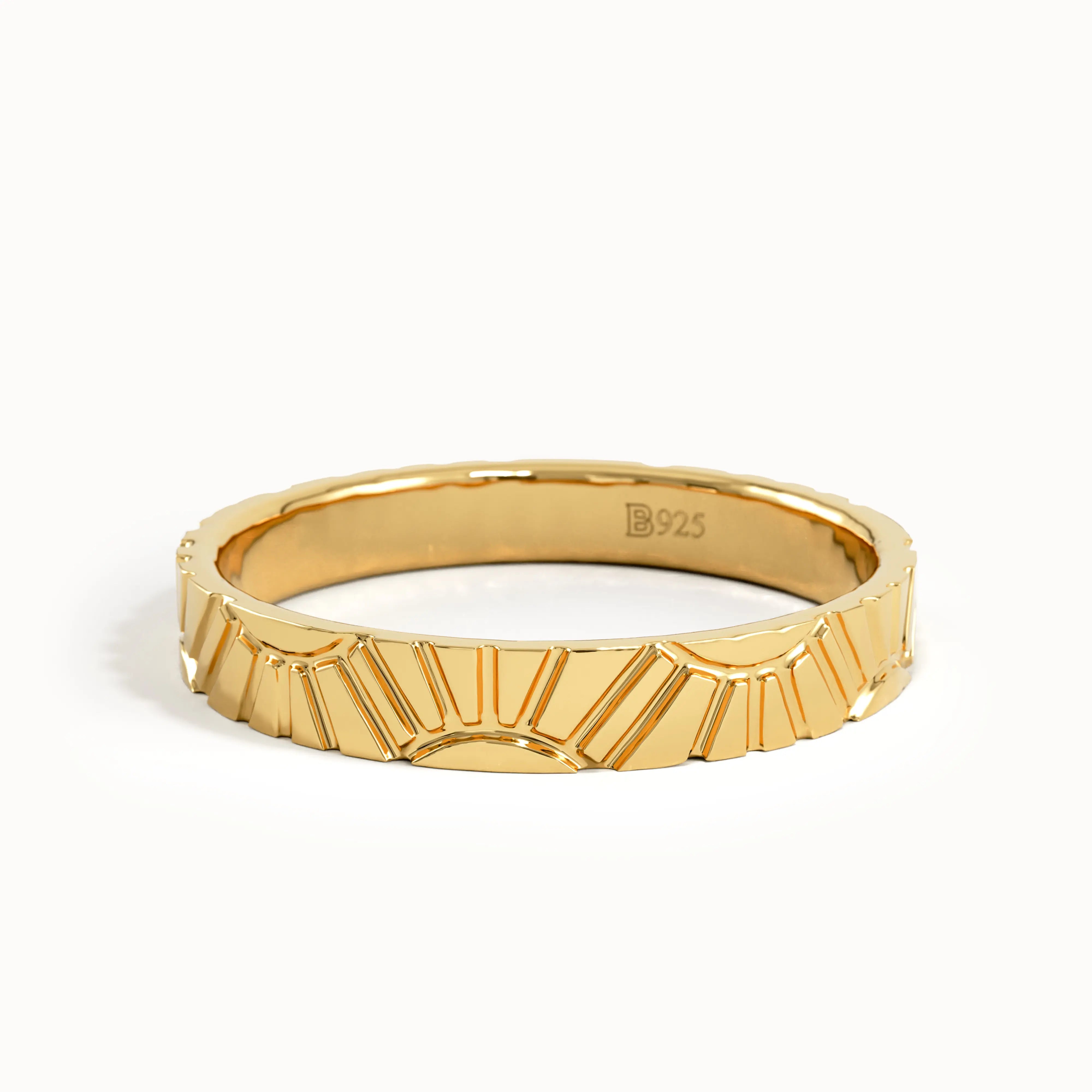 Sun Patterned Wedding Band My Store