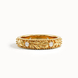 Flower Engraved Wedding Band My Store