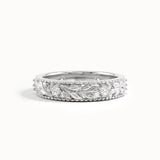 Flower Engraved Wedding Band My Store