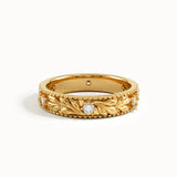 Flower Engraved Wedding Band My Store