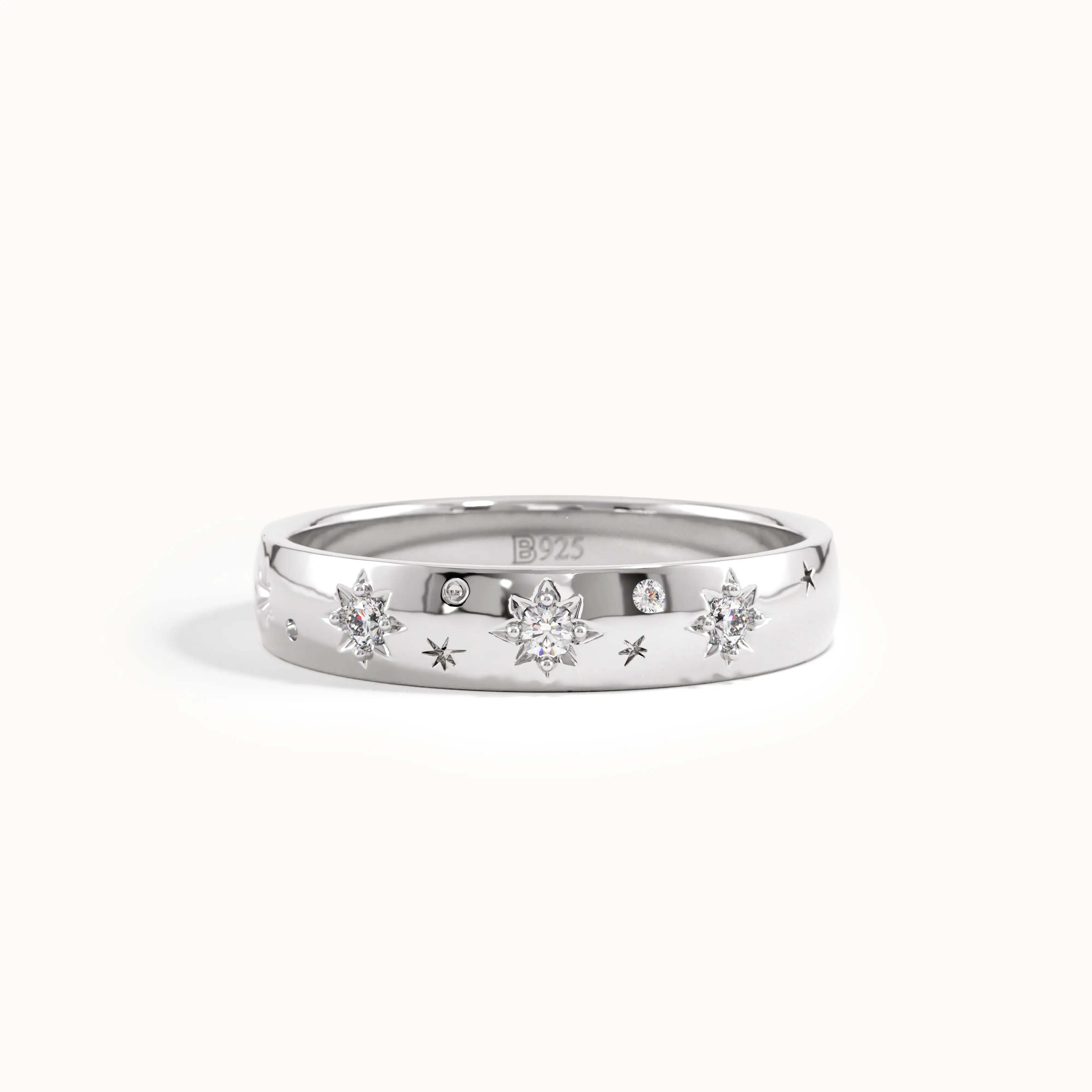 Celestial Star Wedding Band