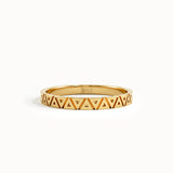 Triangle Patterned Wedding Band - BRENNMORE 