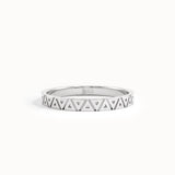 Triangle Patterned Wedding Band - BRENNMORE 