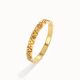 Triangle Patterned Wedding Band - BRENNMORE 